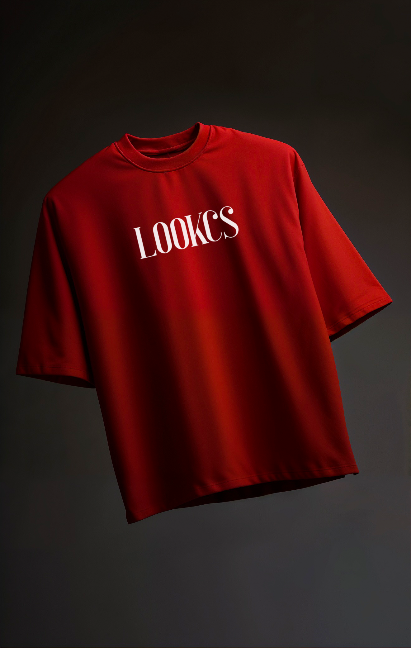 lookcs red logo oversized tshirt (5)